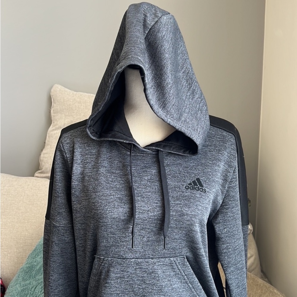 Adidas Climawarm Gray & Black Sweatshirt Hoodie -Size Small EUC - Picture 13 of 15